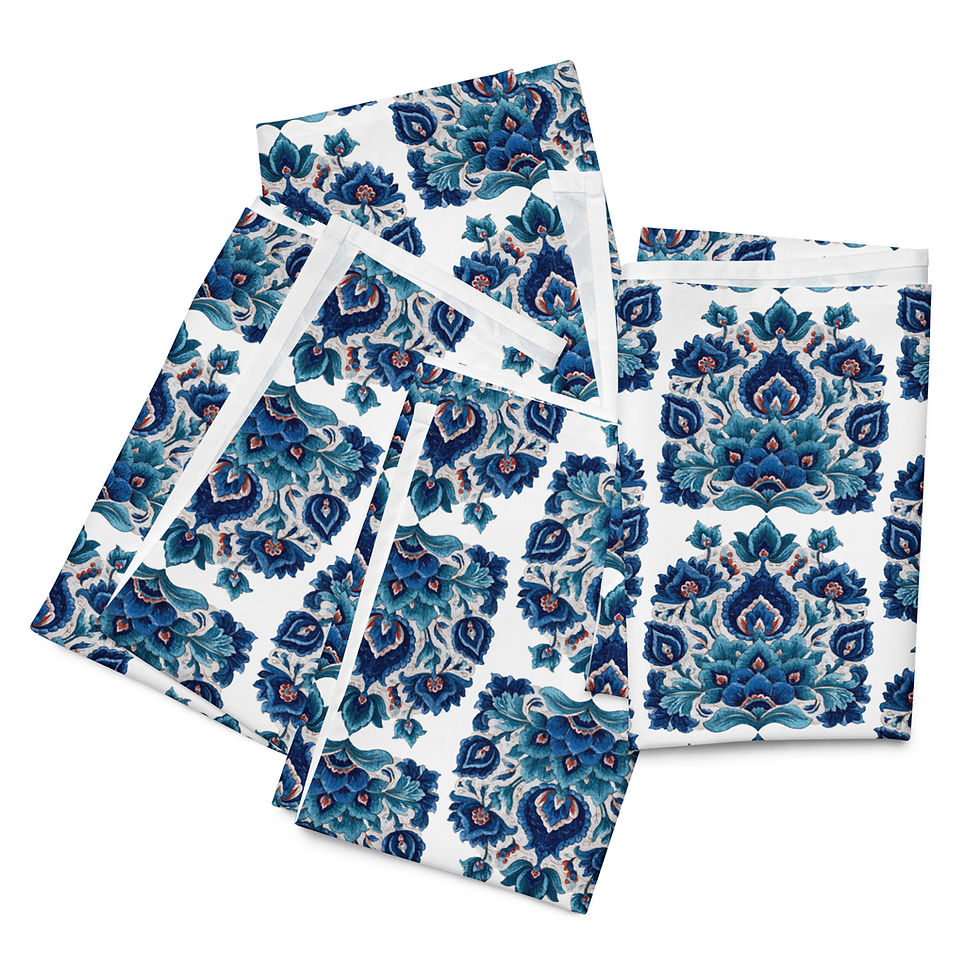 Thumbnail: Blue Ornament Cloth napkin set