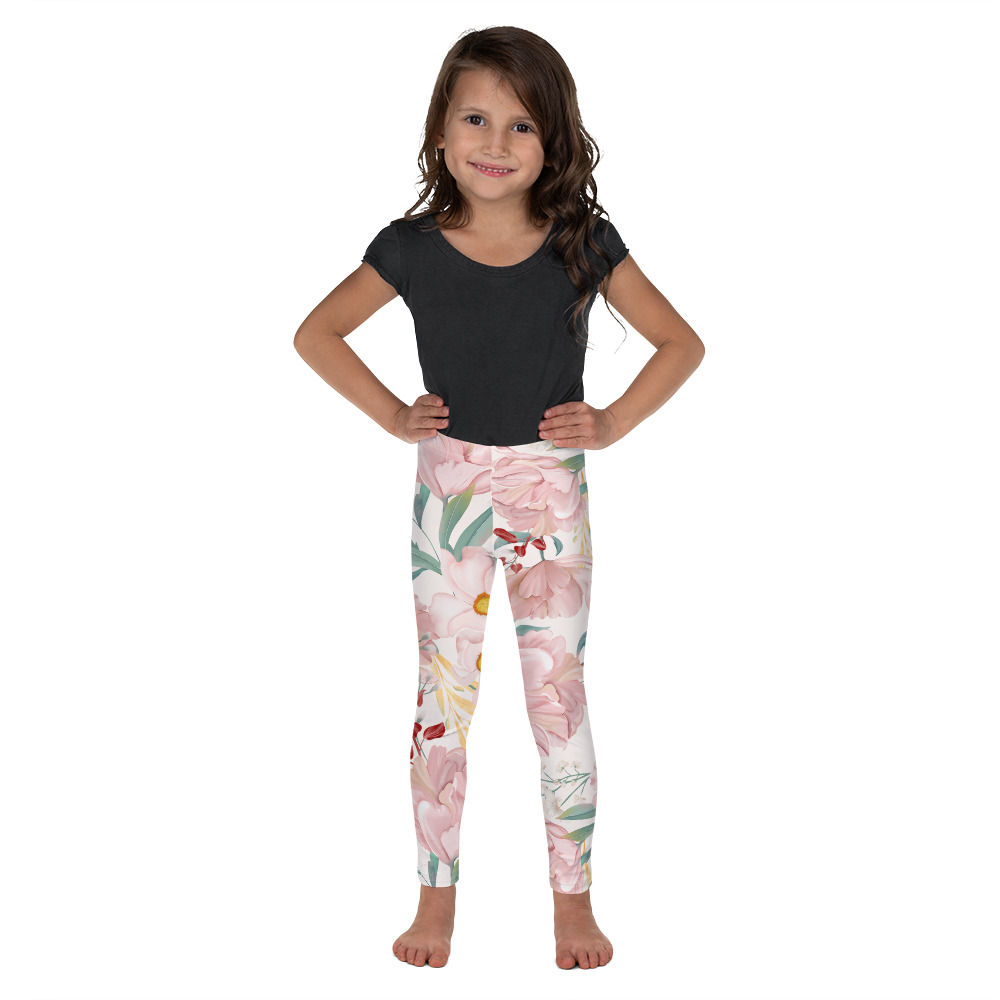Pink Floral Kid's Leggings
