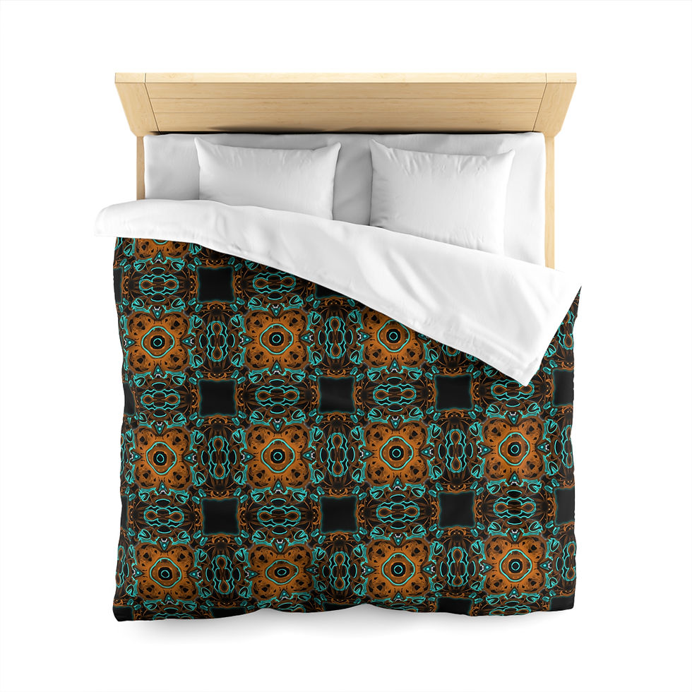 Thumbnail: Persian Painted Squares Duvet Cover