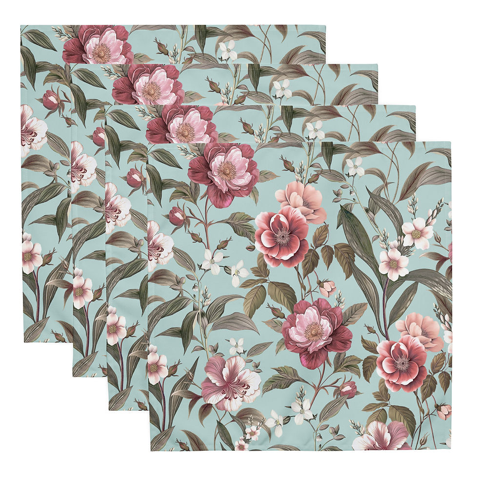 Thumbnail: Spring (Teal) Cloth napkin set