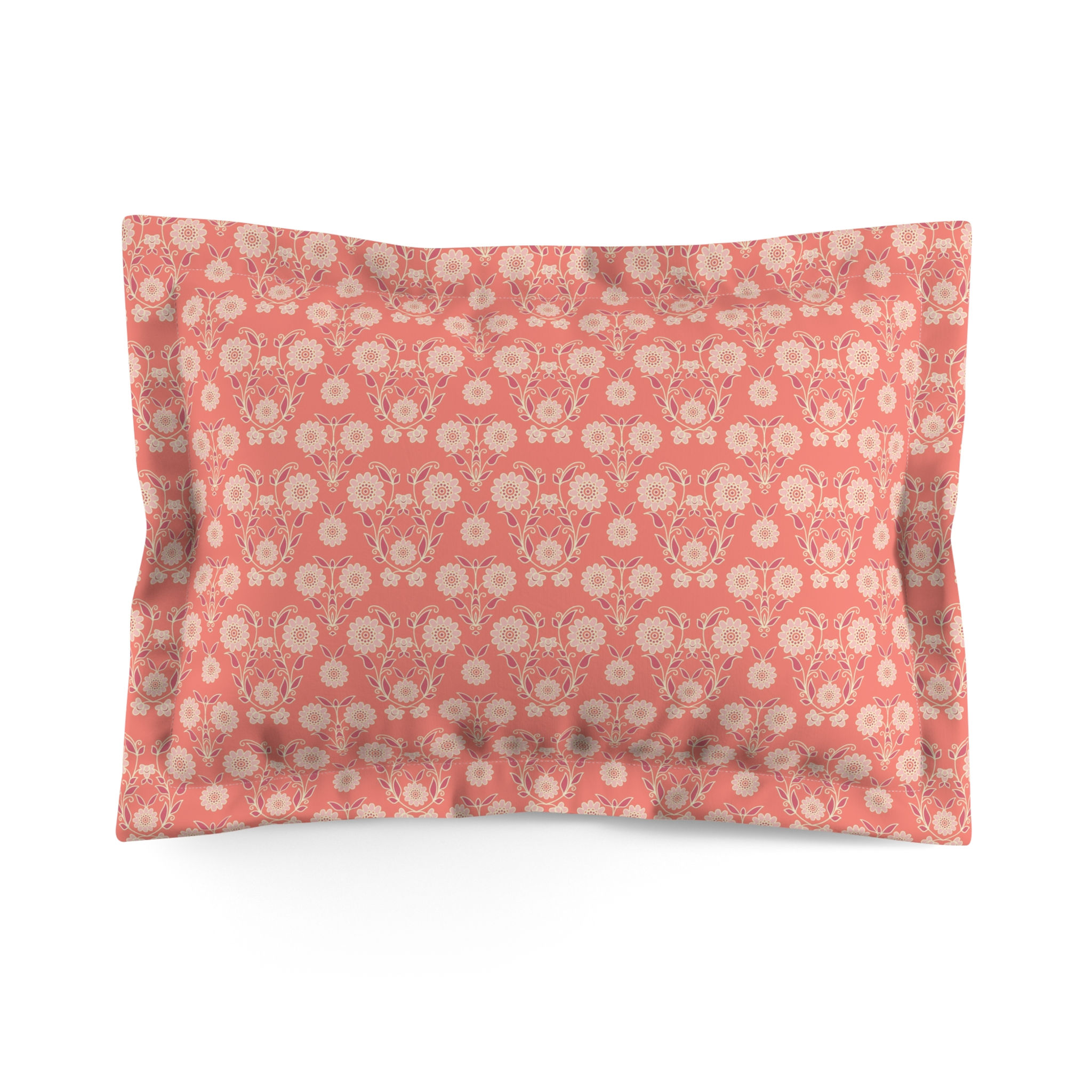 Lahore Flower Floral Microfiber Pillow Sham - Cozy Bedroom Decor