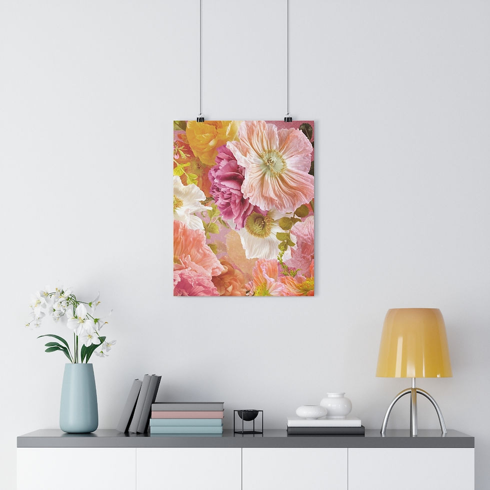 Thumbnail: Bright Poppies Watercolors Giclée Art Print 
