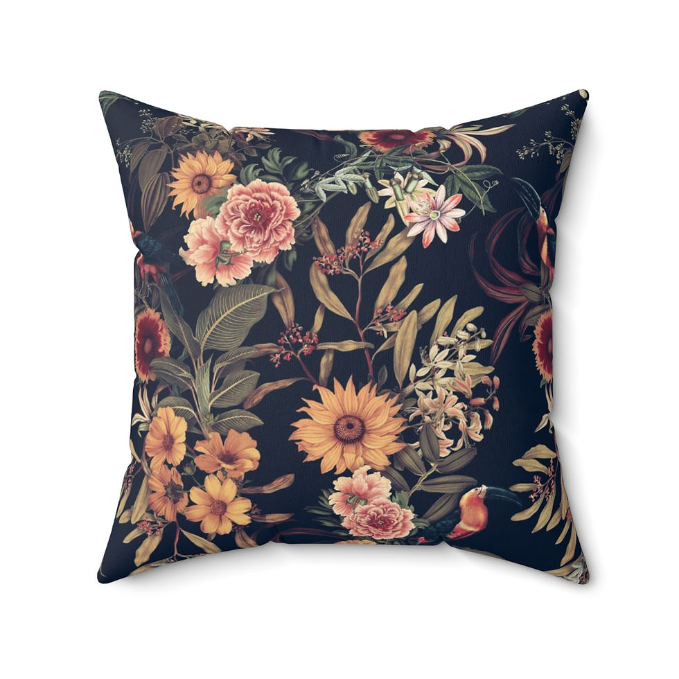 Thumbnail: Dark Garden Spun Polyester Square Pillow
