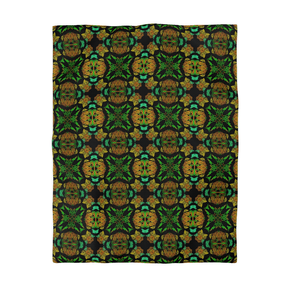 Thumbnail: Vibrant Jungle Microfiber Duvet Cover Set - Tropical Pattern Bedding 