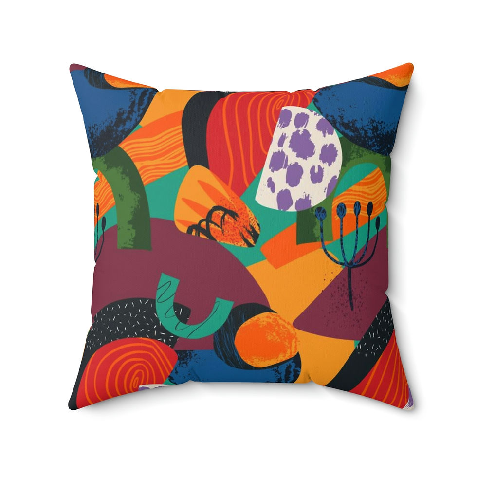 Thumbnail: Pure Color Spun Polyester Square Pillow