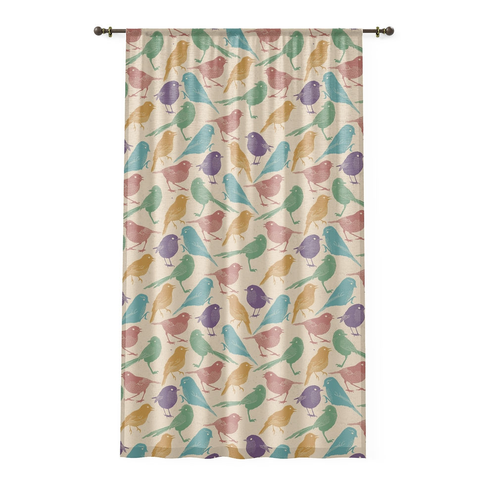 Thumbnail: Paper Birds Window Curtain