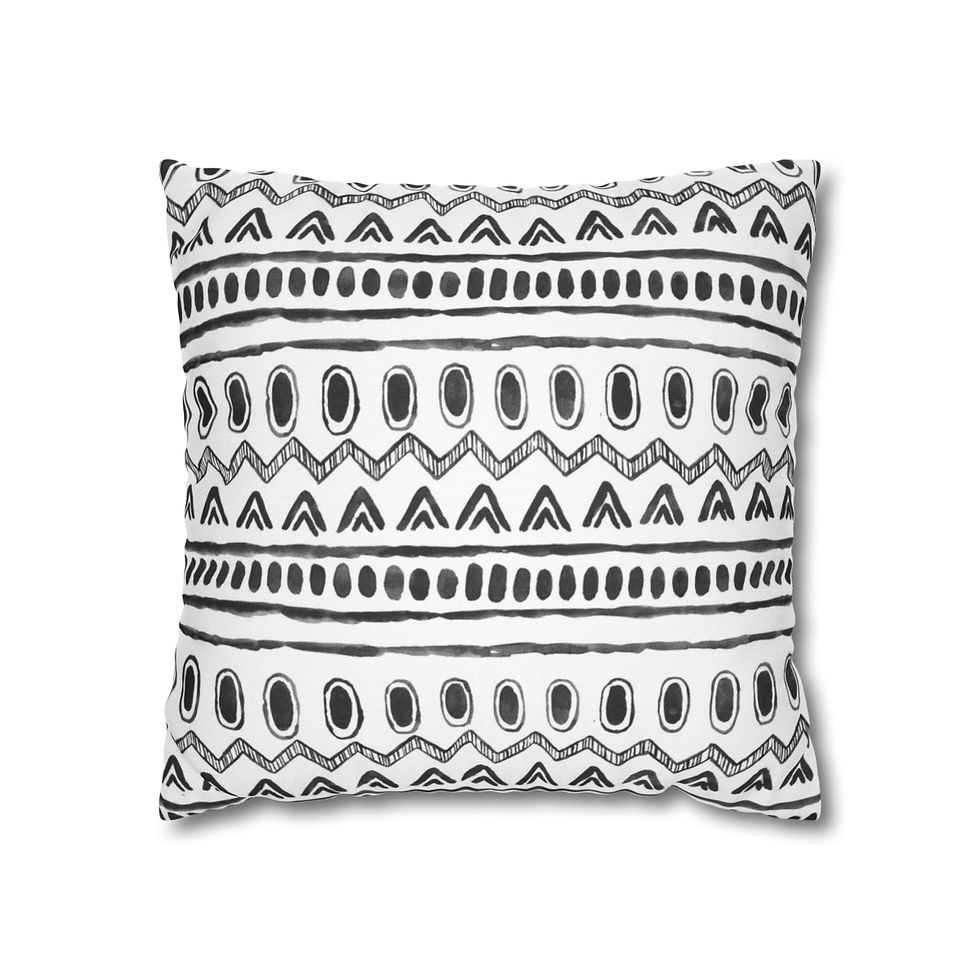 Thumbnail: Circles and Shapes #25 Spun Polyester Square Pillow Case