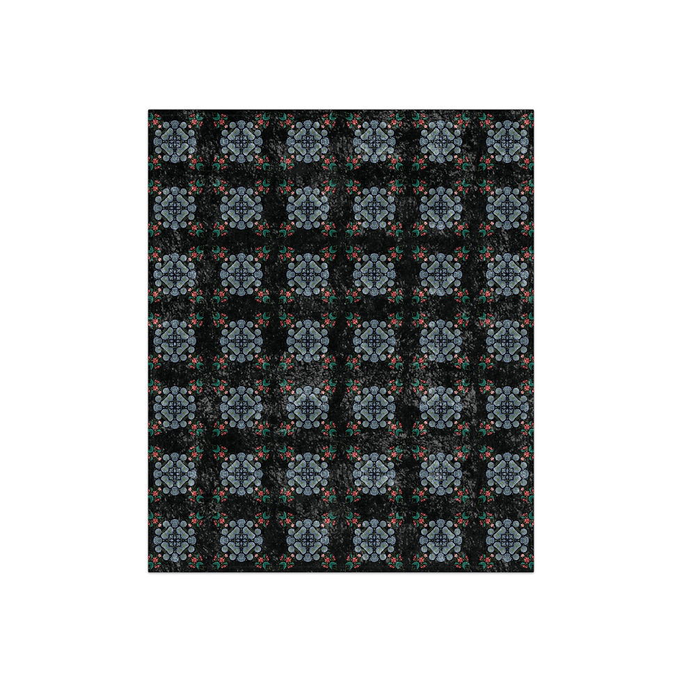 Luxurious Blue Crushed Velvet Blanket | Cozy Decor for Home