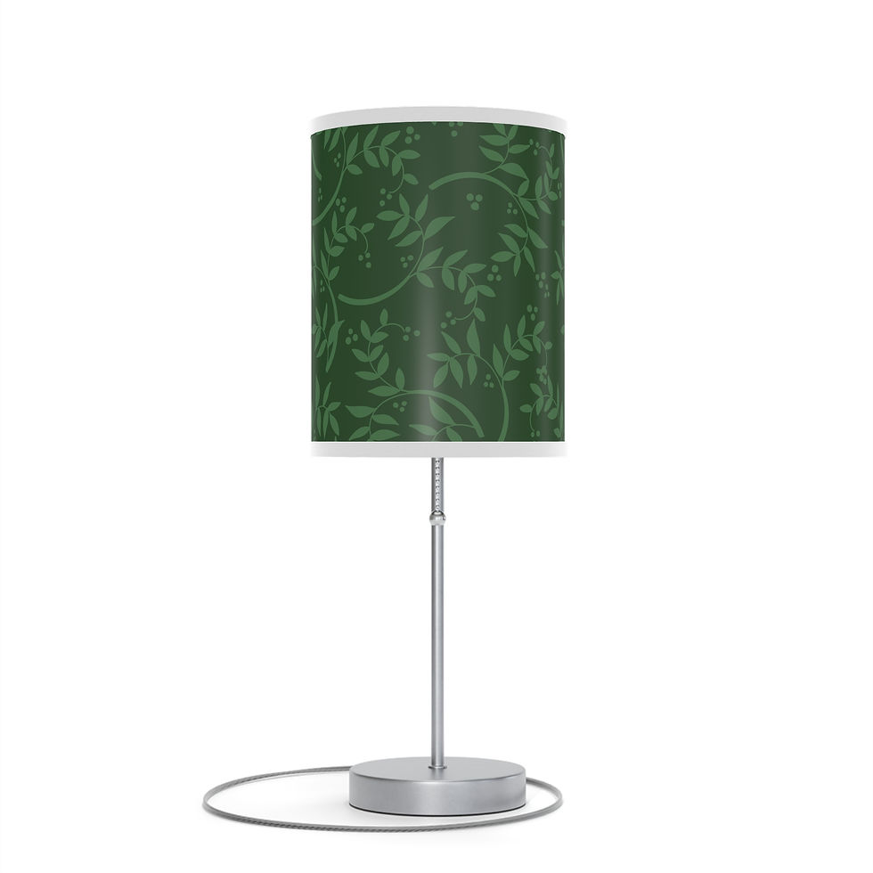 Thumbnail: Christmas Ferns Elegant Floral Table Lamp