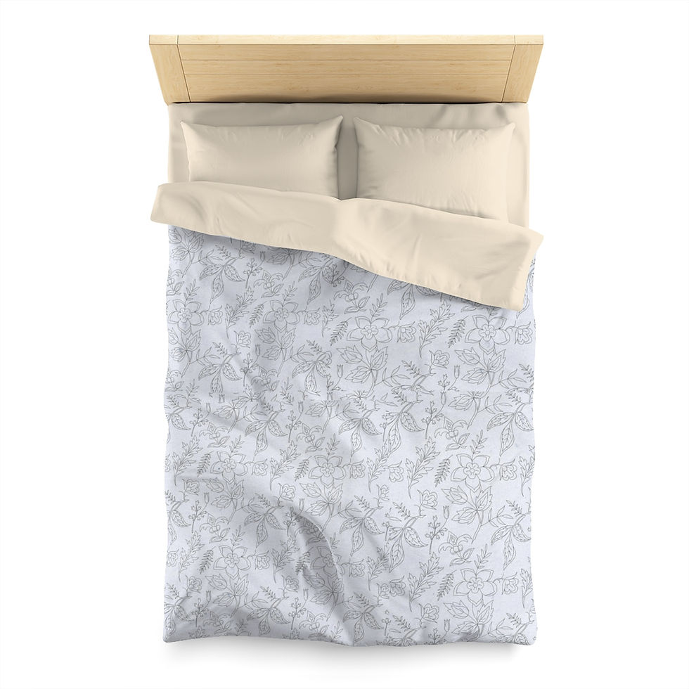 Thumbnail: Pencil Illustrated Garden Microfiber Duvet Cover