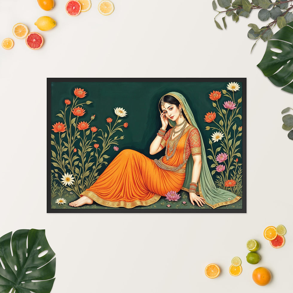 Thumbnail: Goddess in Garden Framed photo paper poster
