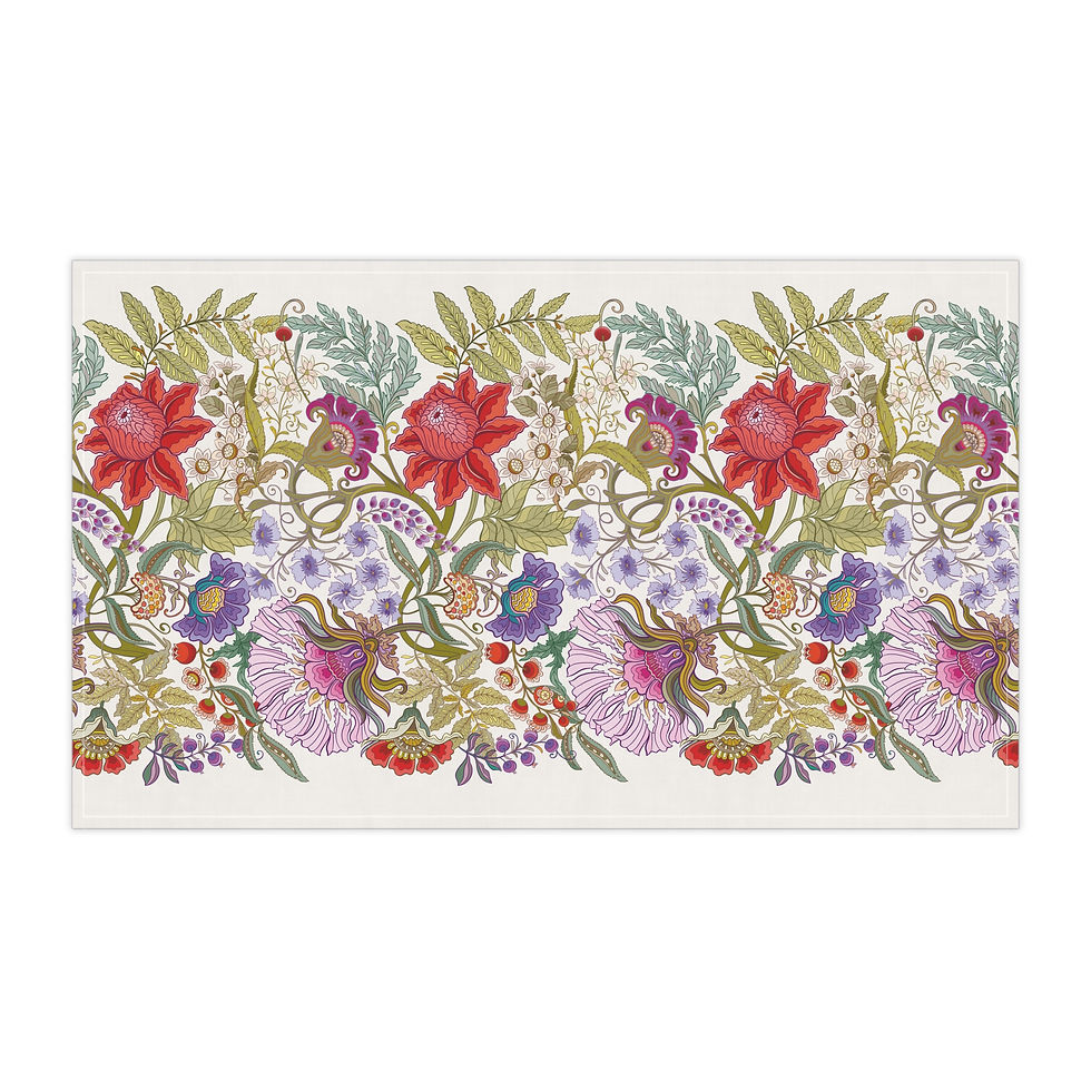Thumbnail: Bright Garden Tea Towels, Vintage Kitchen Decor