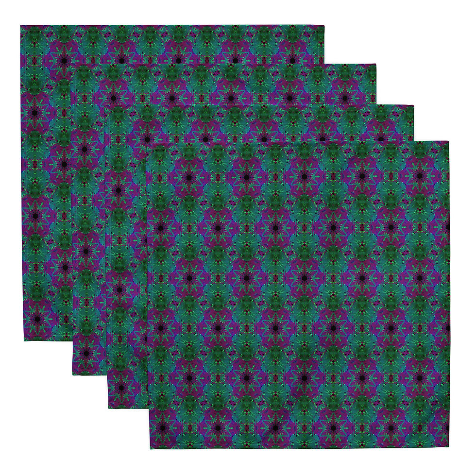 Thumbnail: BlueViolet Mandala Pattern Cloth napkin set