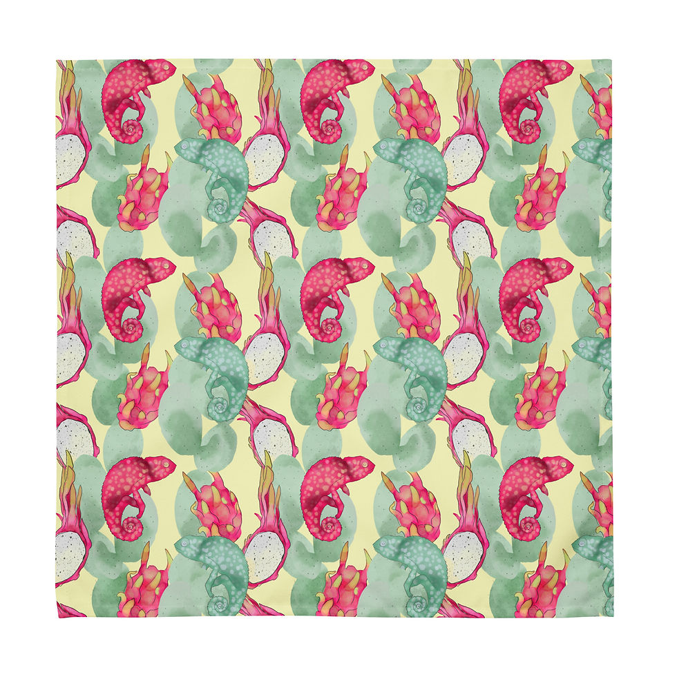 Thumbnail: Whimisical Pink Dragon Cloth napkin set