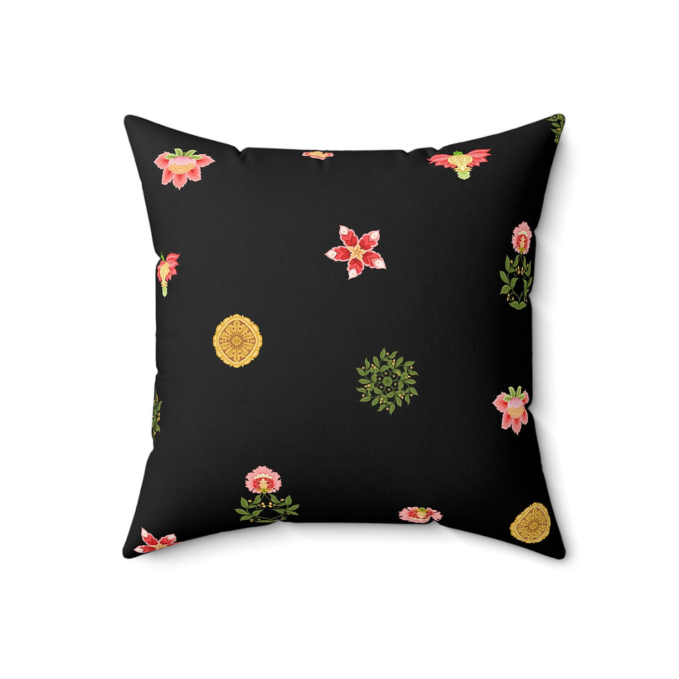 Thumbnail: Floral Elegance Spun Polyester Square Pillow - Cozy Home Decor Accent