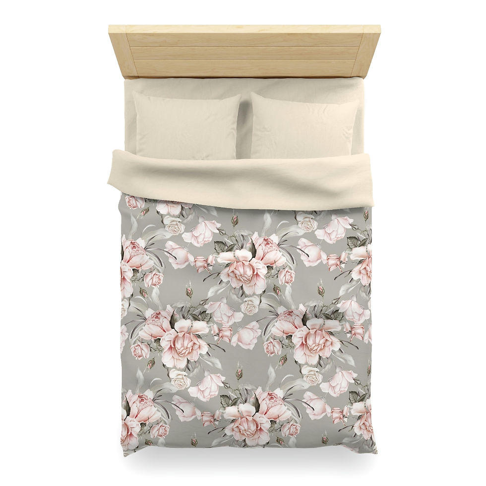 Thumbnail: English Rose (Tan) Microfiber Duvet Cover
