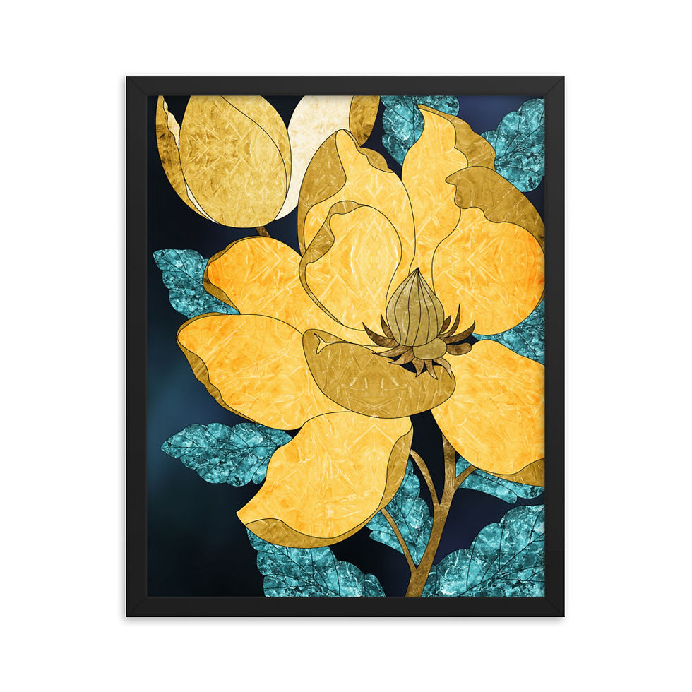 Thumbnail: Yellow Flower Framed Poster