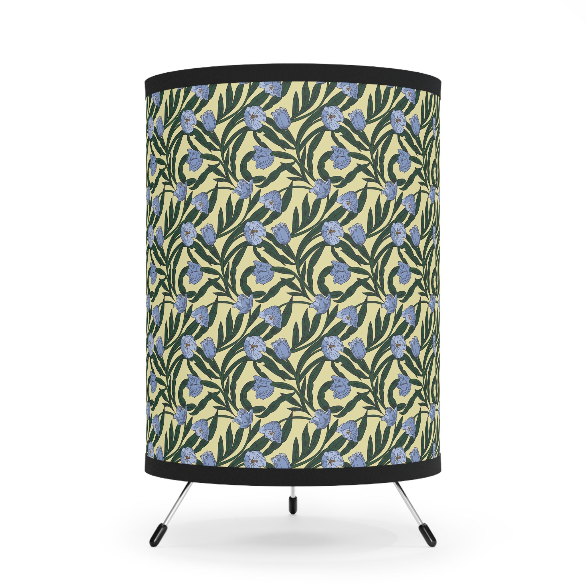 William Morris Collection Tripod Lamp with High-Res Printed Shade, US\CA plug
