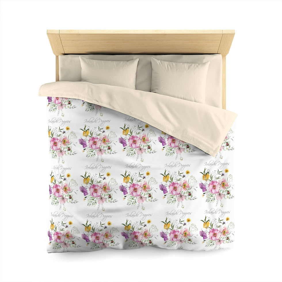 Thumbnail: Flowers Microfiber Duvet Cover