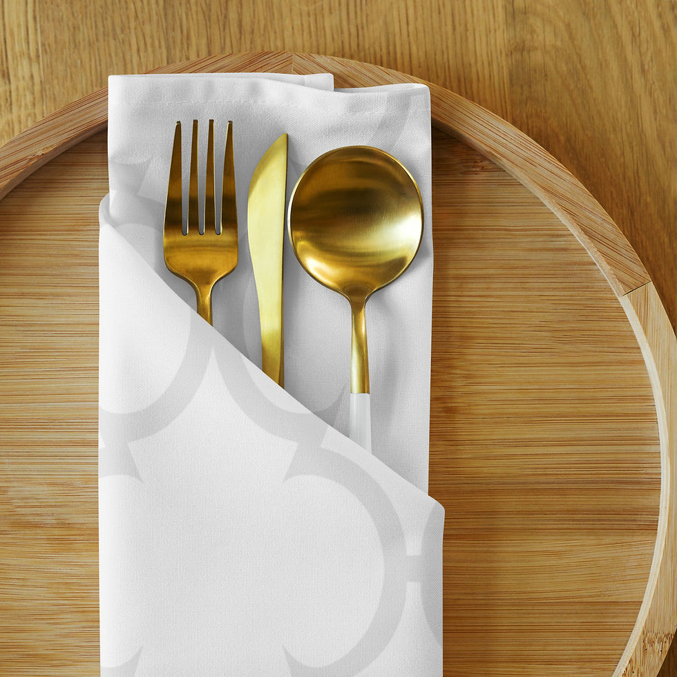 Thumbnail: Bloomsbury (White) Cloth napkin set