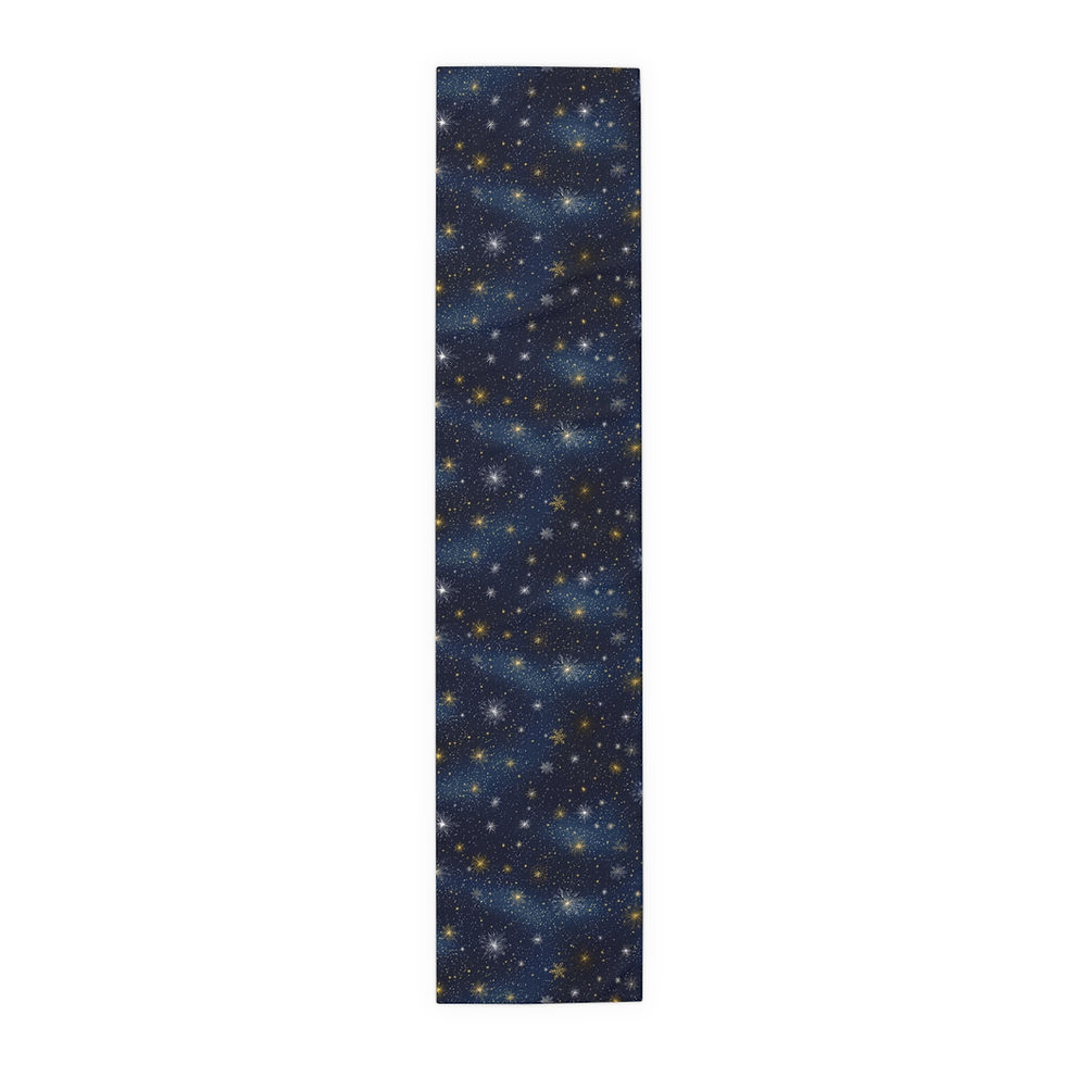 Thumbnail: Starry Night Table Runner — Navy Galaxy Dinner Table Decor