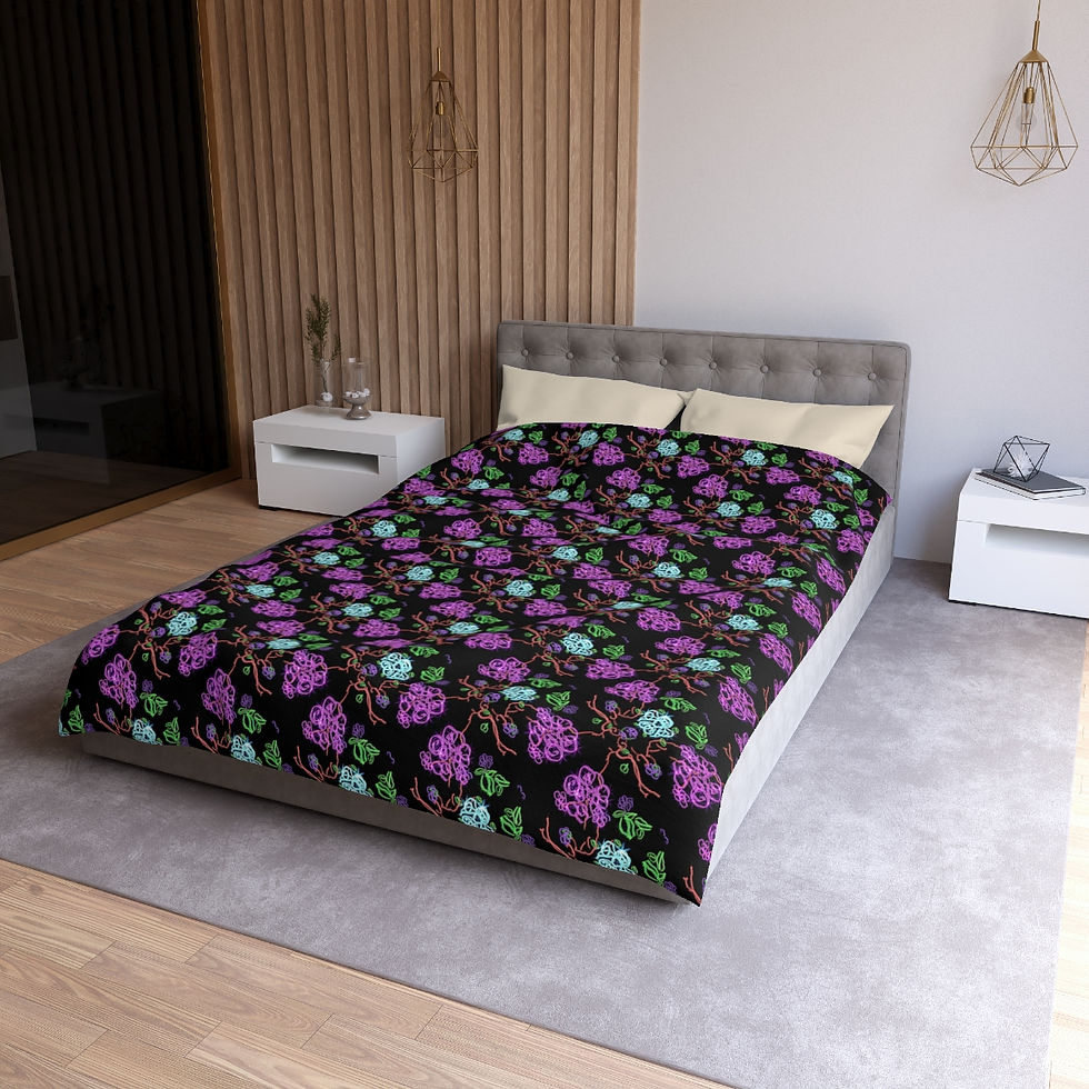 Thumbnail: Ethnic Lines 4 Microfiber Duvet Cover