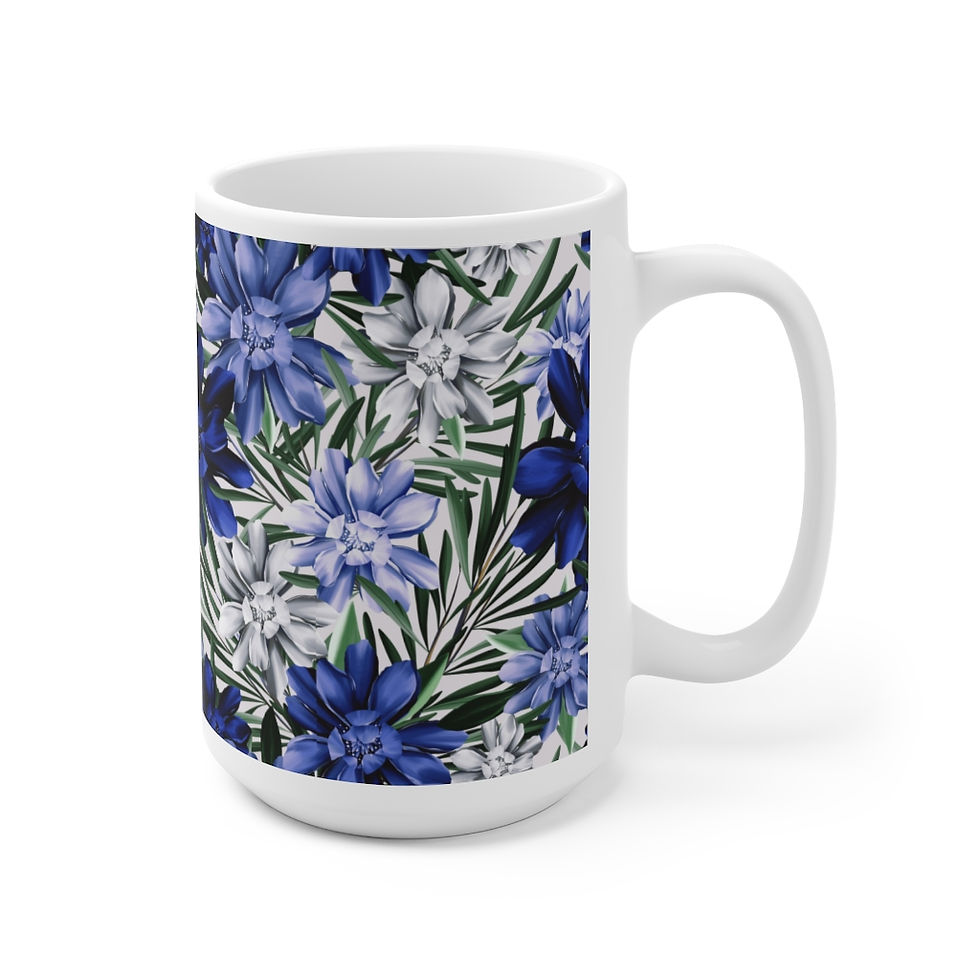Thumbnail: Early Spring Blue (Ivory) Ceramic Mug 15oz