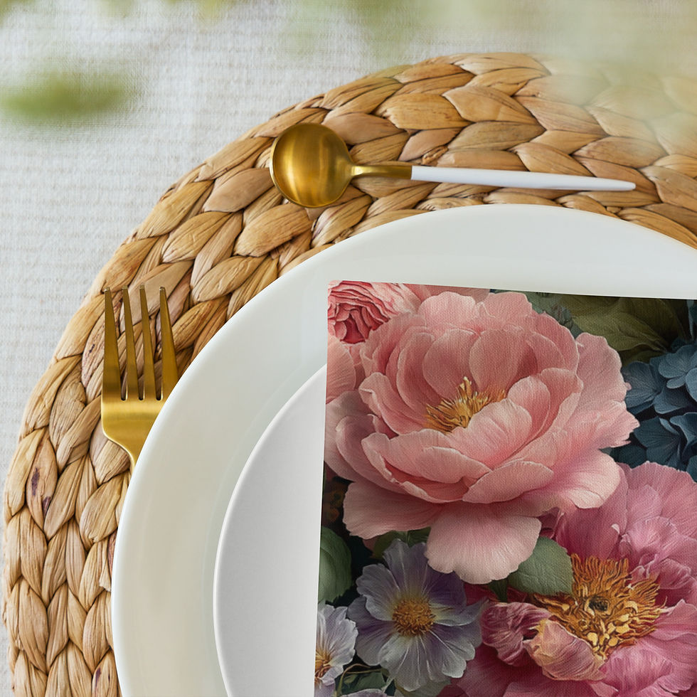 Thumbnail: Blooming Bouquet Cloth napkin set