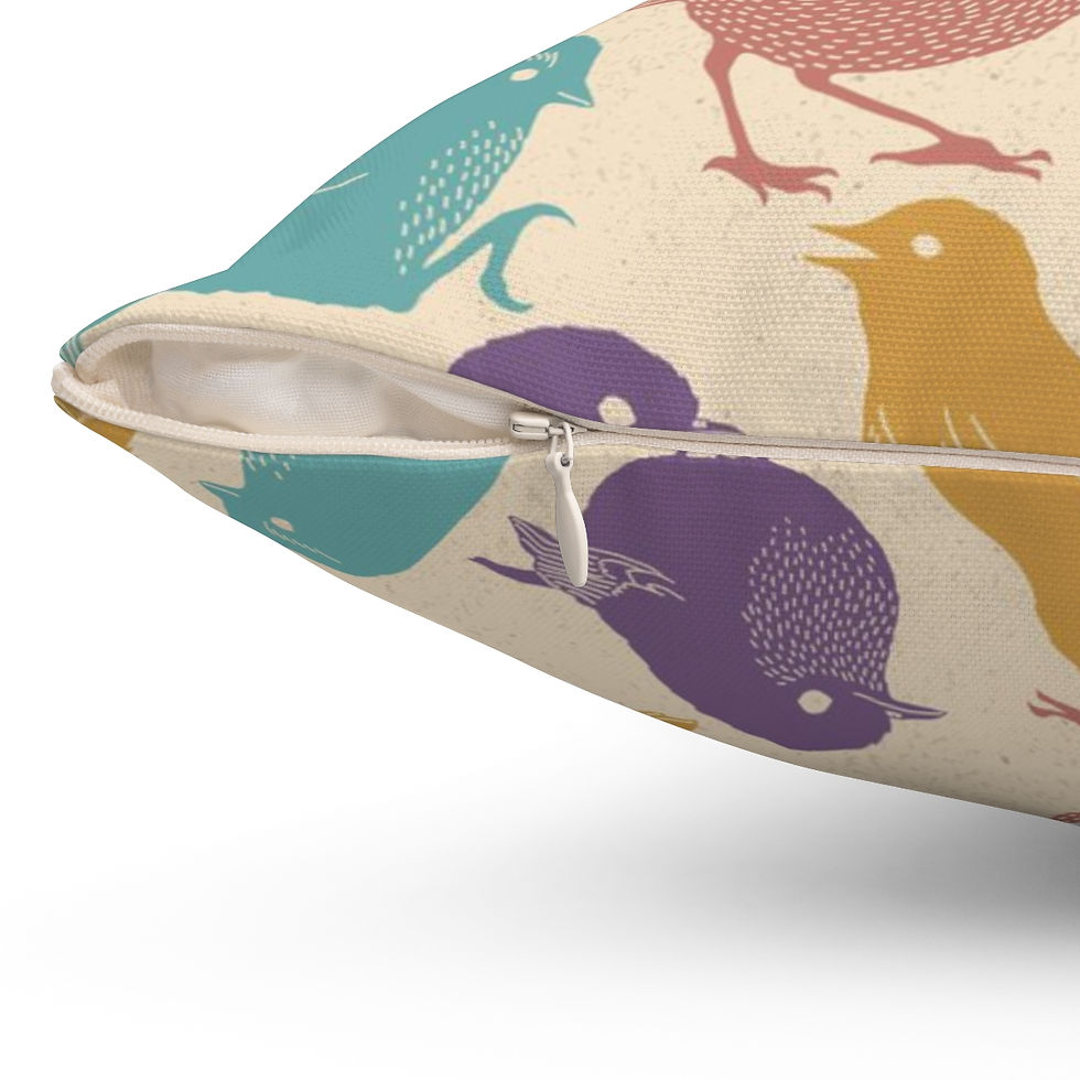 Thumbnail: Paper Birds Spun Polyester Square Pillow