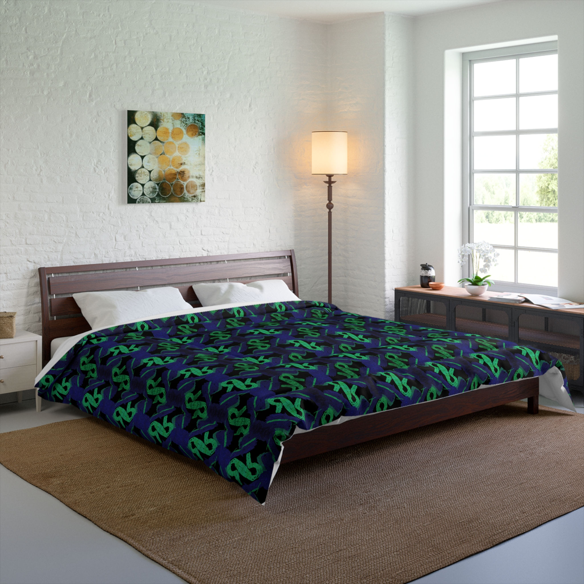 Bohemian Jungle Comforter - Cozy Floral Pattern for Home Decor