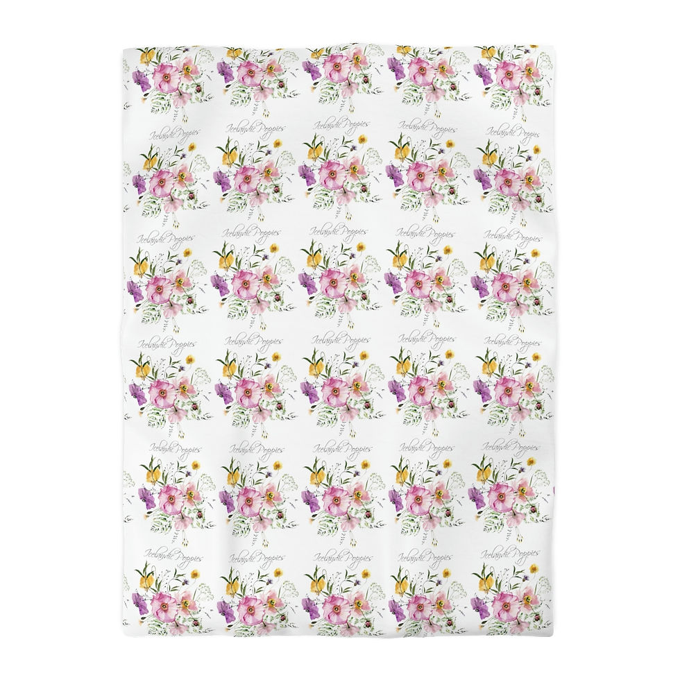 Thumbnail: Flowers Microfiber Duvet Cover