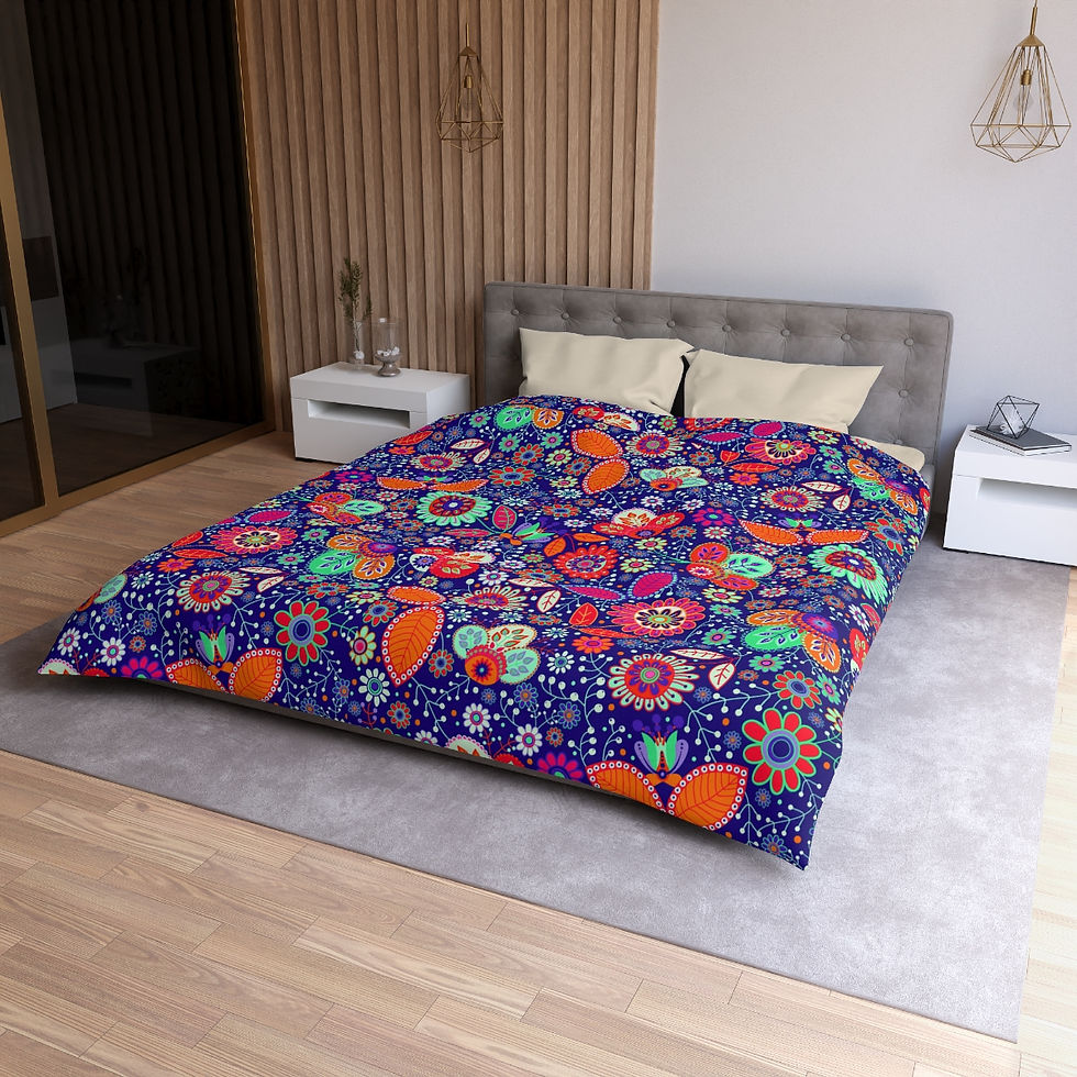 Thumbnail: Colorful Garden Microfiber Duvet Cover (Queen Only)