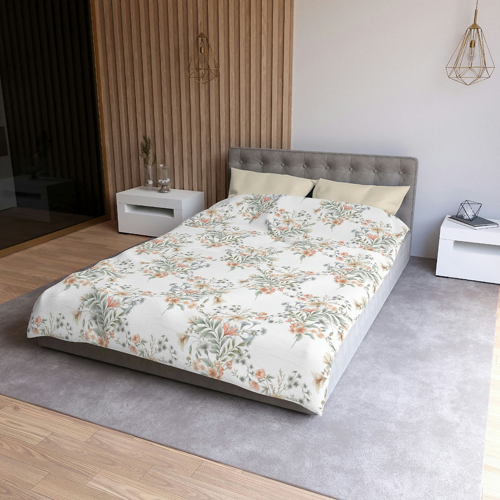 Thumbnail: Delicate Floral 5 Microfiber Duvet Cover
