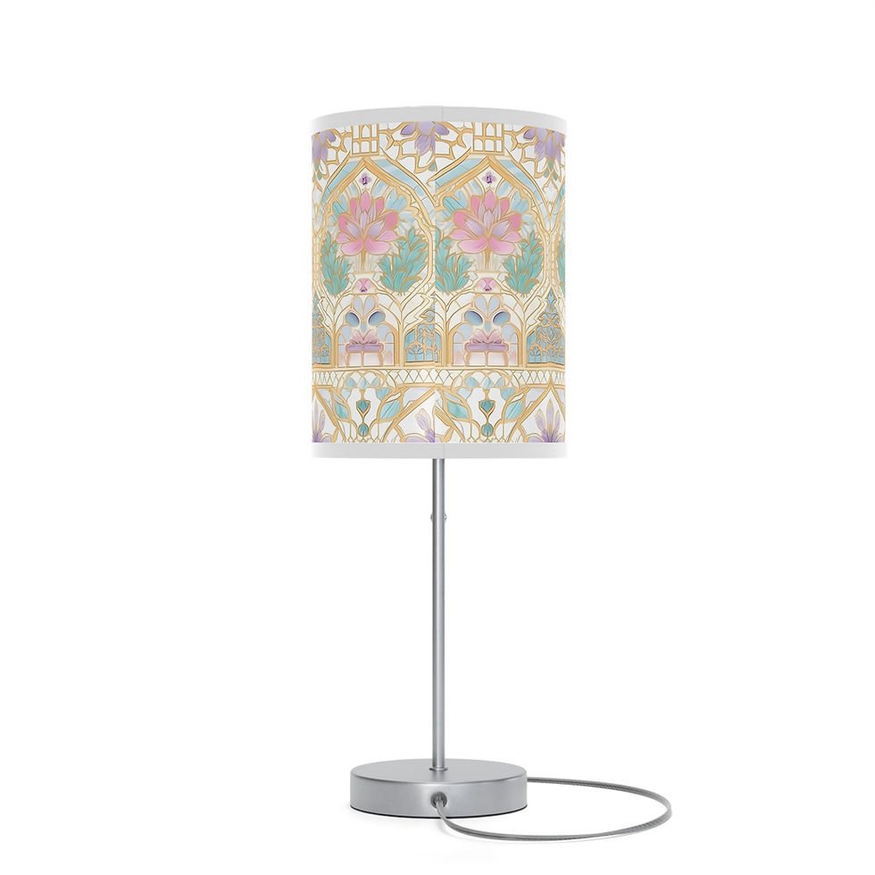 Thumbnail: Boho Floral Table Lamp - Stylish Stand Light for Home Decor