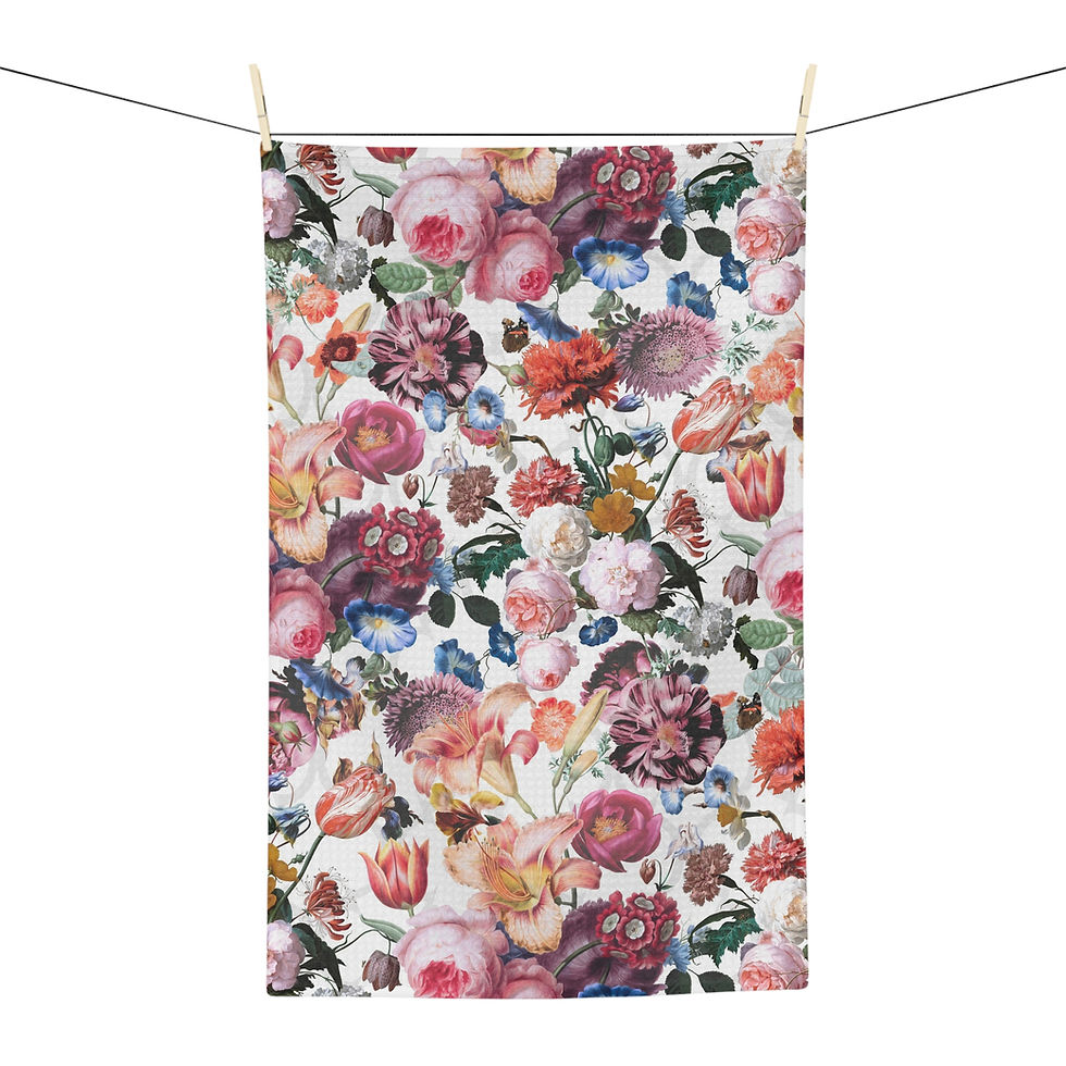 Thumbnail: Bloom Couture  Microfiber Tea Towel — Vintage Garden Kitchen Towel