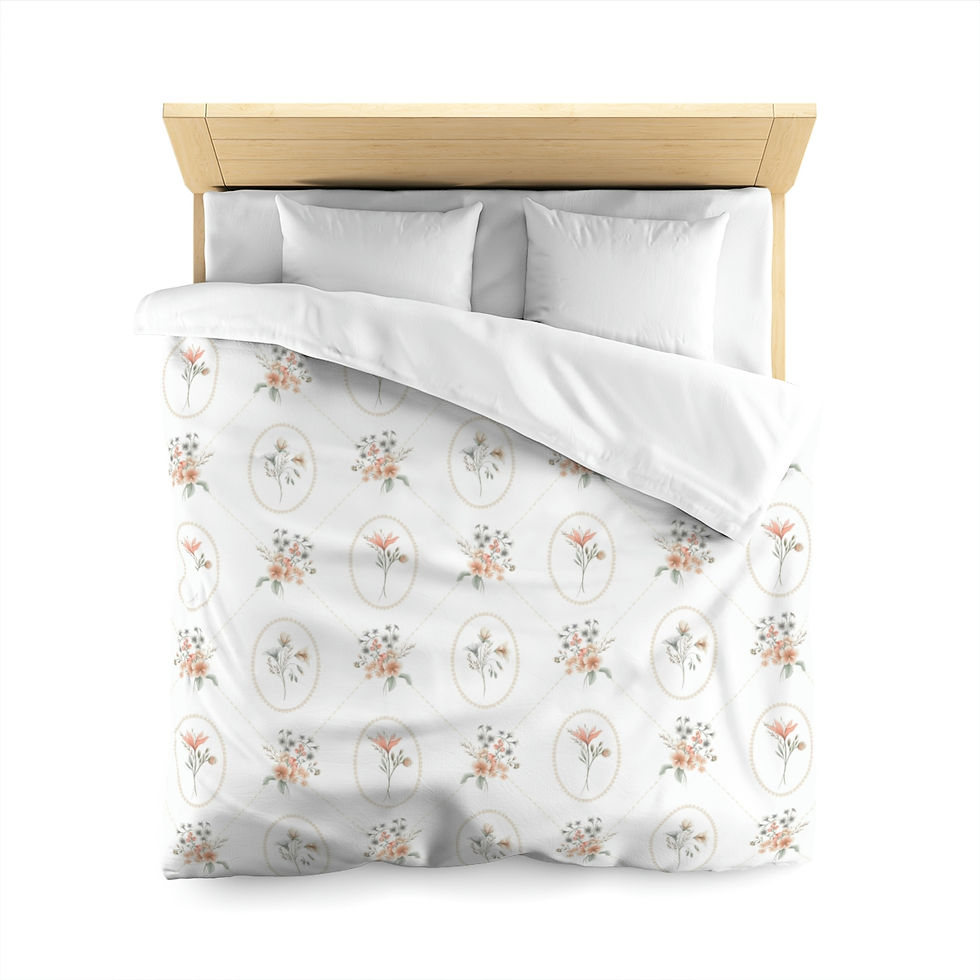 Thumbnail: Delicate Floral 3 Microfiber Duvet Cover