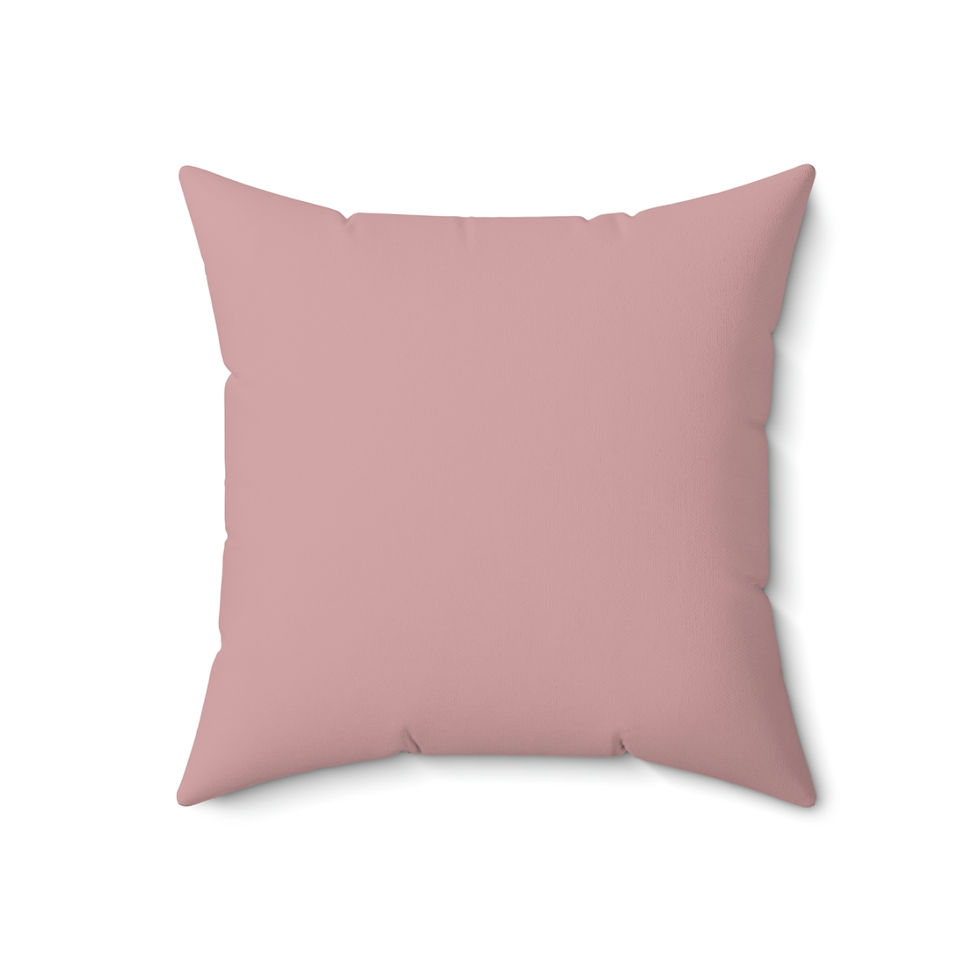 Thumbnail: Classic Floral Dusty Pink Spun Polyester Square Pillow