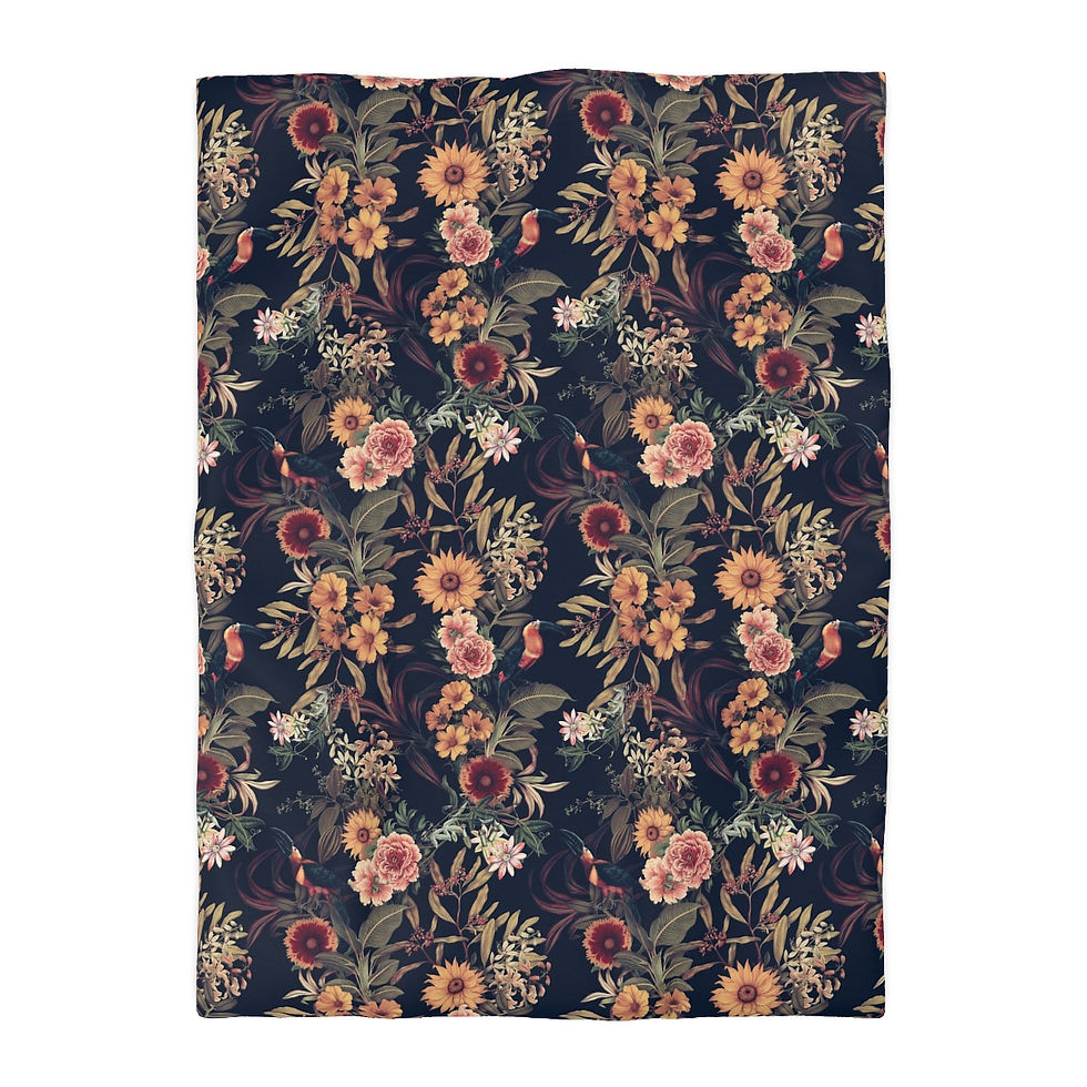 Thumbnail: Dark Garden Microfiber Duvet Cover