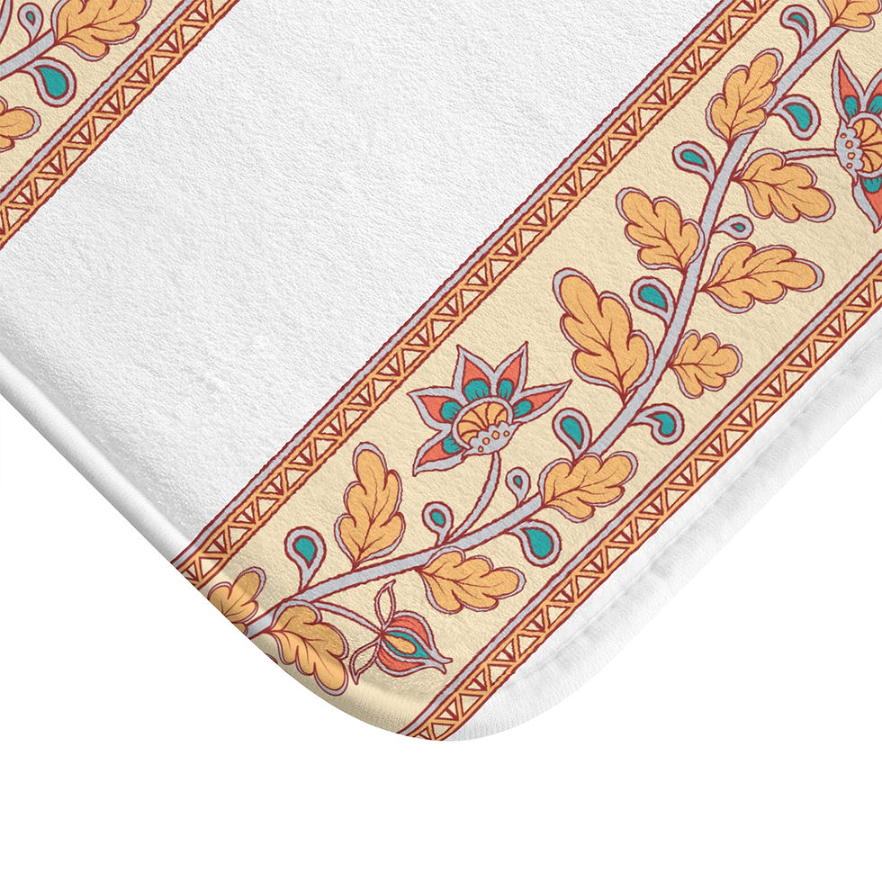 Thumbnail: Elegant Floral Bath Mat for Cozy Bathrooms