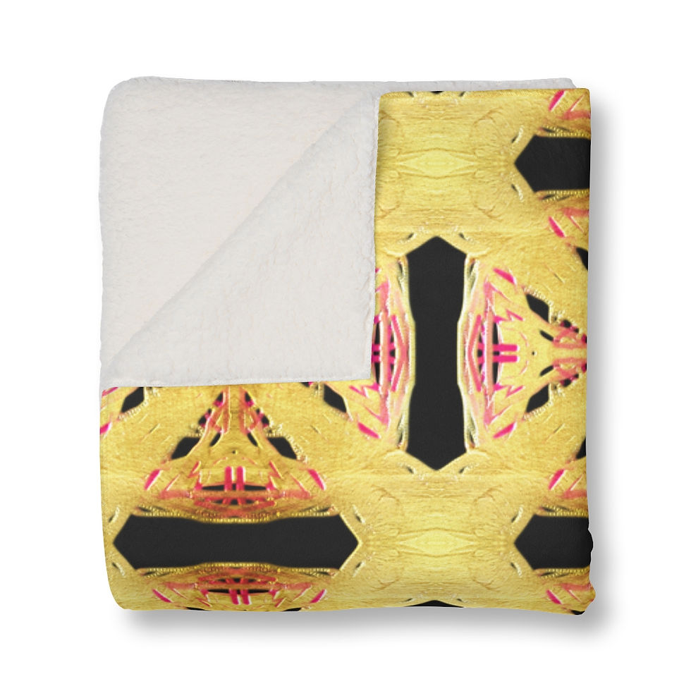Thumbnail: Design 20 Exotic  Blue  Sherpa Blanket