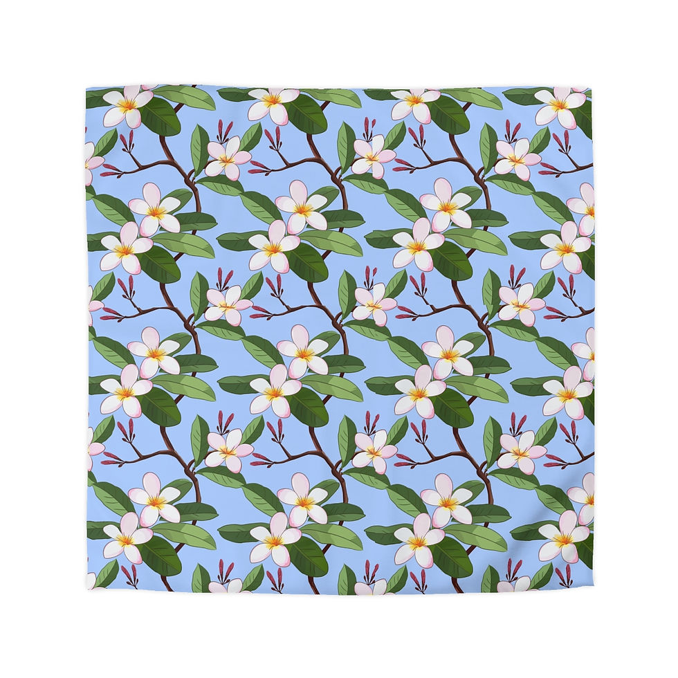 Thumbnail: Sky Blue Apple Tree Microfiber Duvet Cover