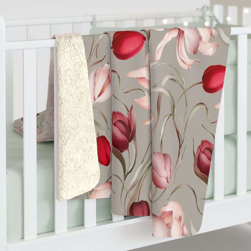 Thumbnail: Sulė Tulip Tan Sherpa Fleece Blanket