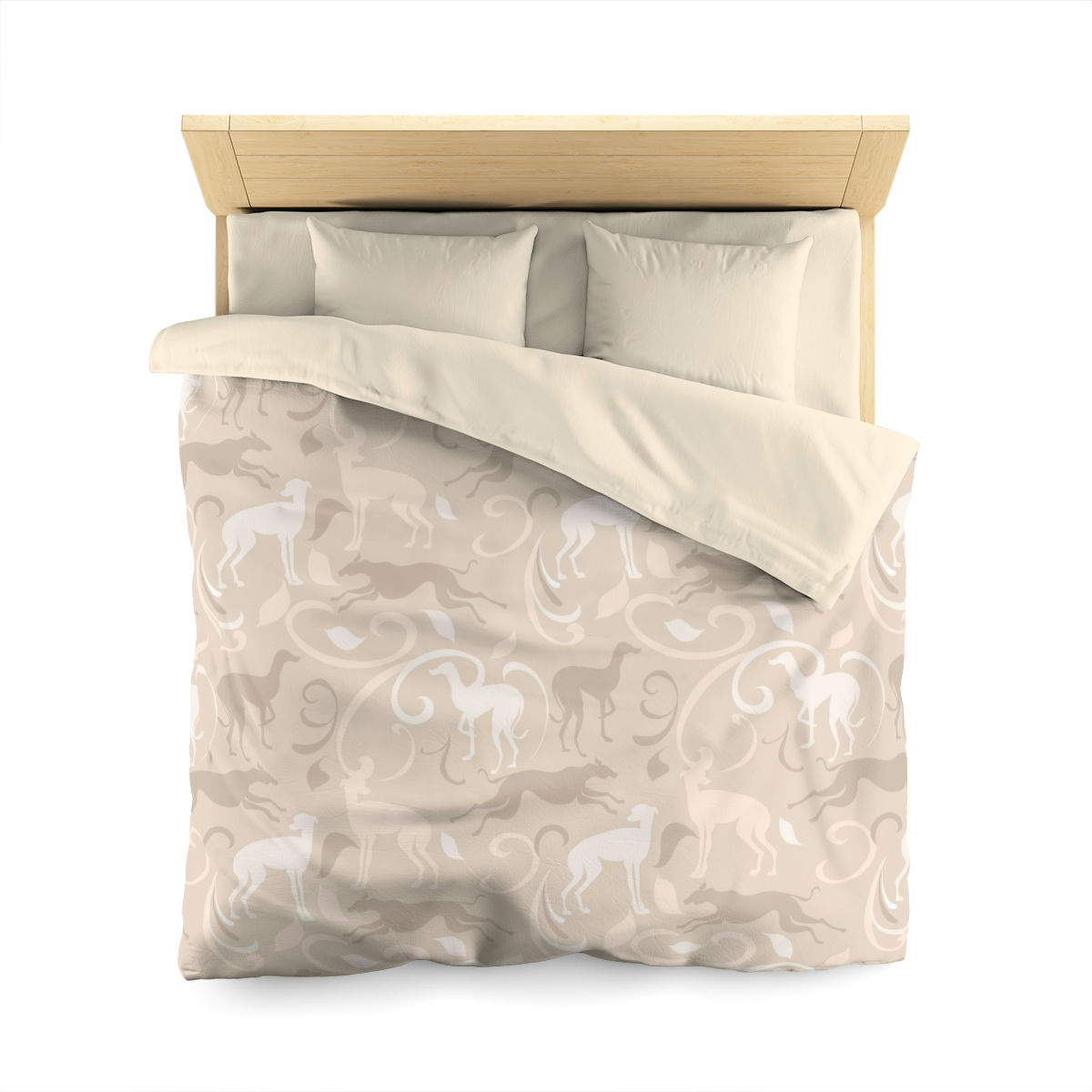 Greyhound Chic Microfiber Duvet Cover