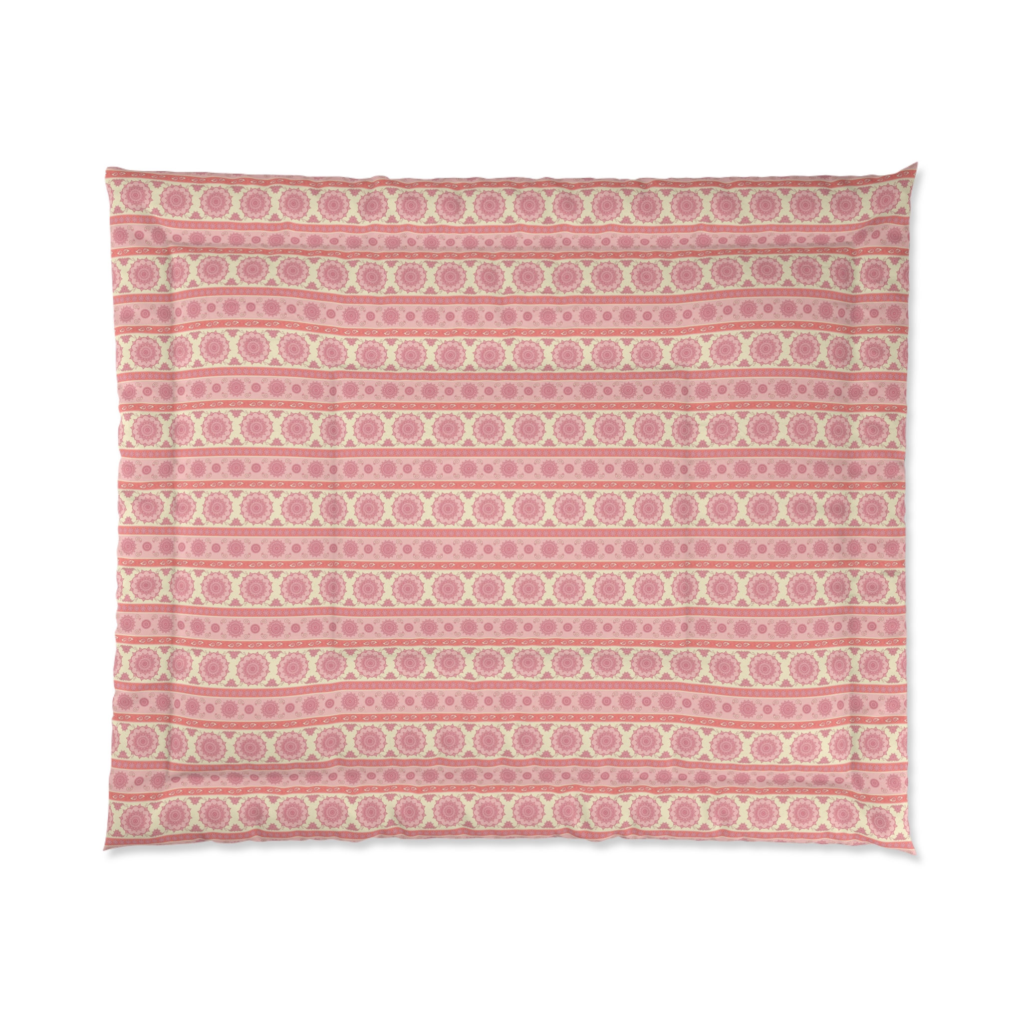 Lahore Flower Comforter – Pink Patterned Bedding for Cozy Bedrooms
