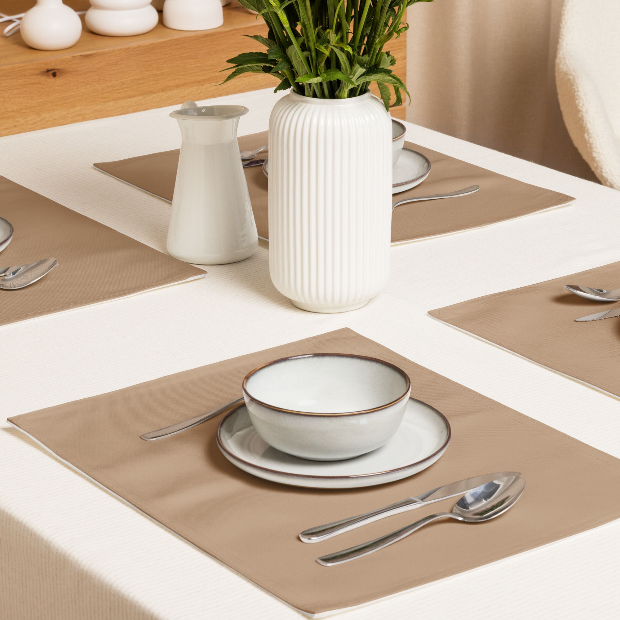 Gold Damask Placemat Set