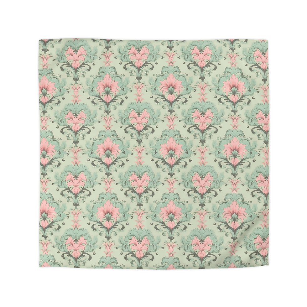 Thumbnail: Microfiber Duvet Cover - Amarsa Pink and Spring Meadow