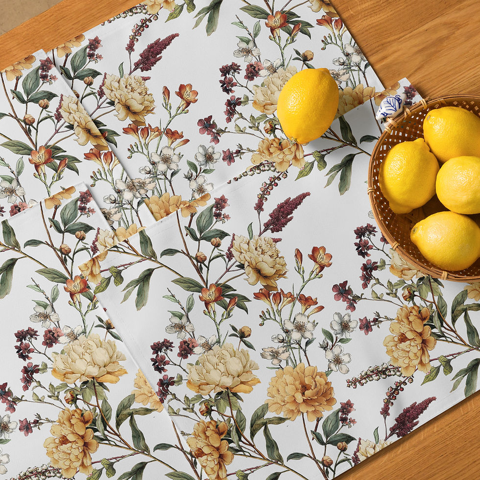 Thumbnail: Vintage Peonies Placemat Set