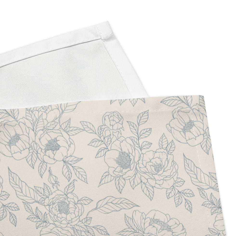 Thumbnail: Vintage Floral Sketch Cloth napkin set