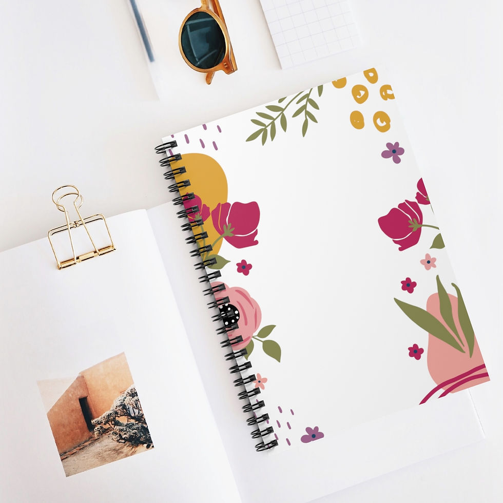 Thumbnail: Sunshine Flowers Spiral Notebook - Ruled Line