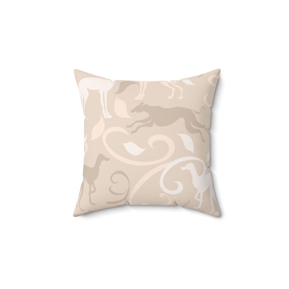Thumbnail: Greyhound Smooth Spun Polyester Square Pillow